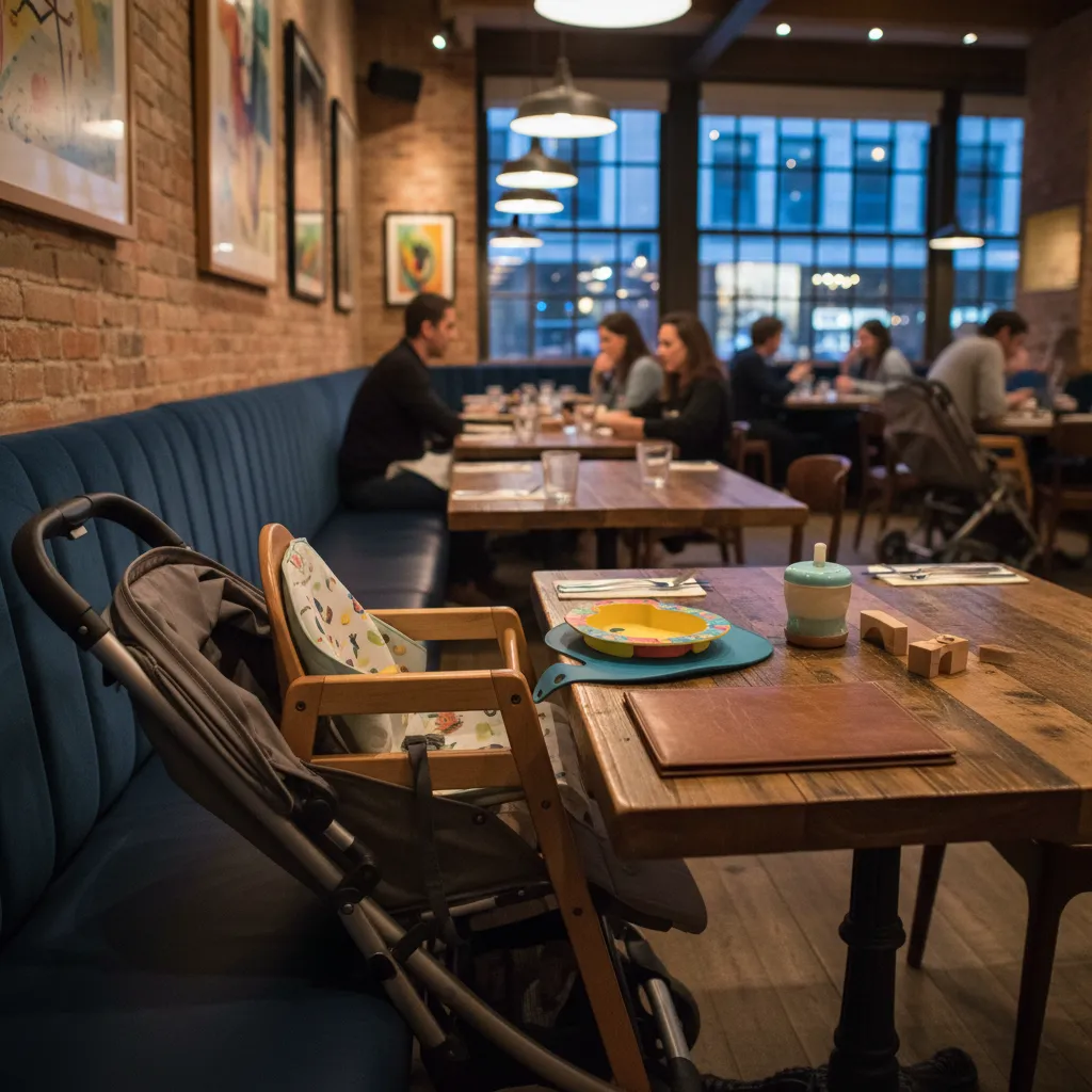Editorial detail for NYC Restaurants With Room For Strollers And High Chairs Before Movie Night in NYC.