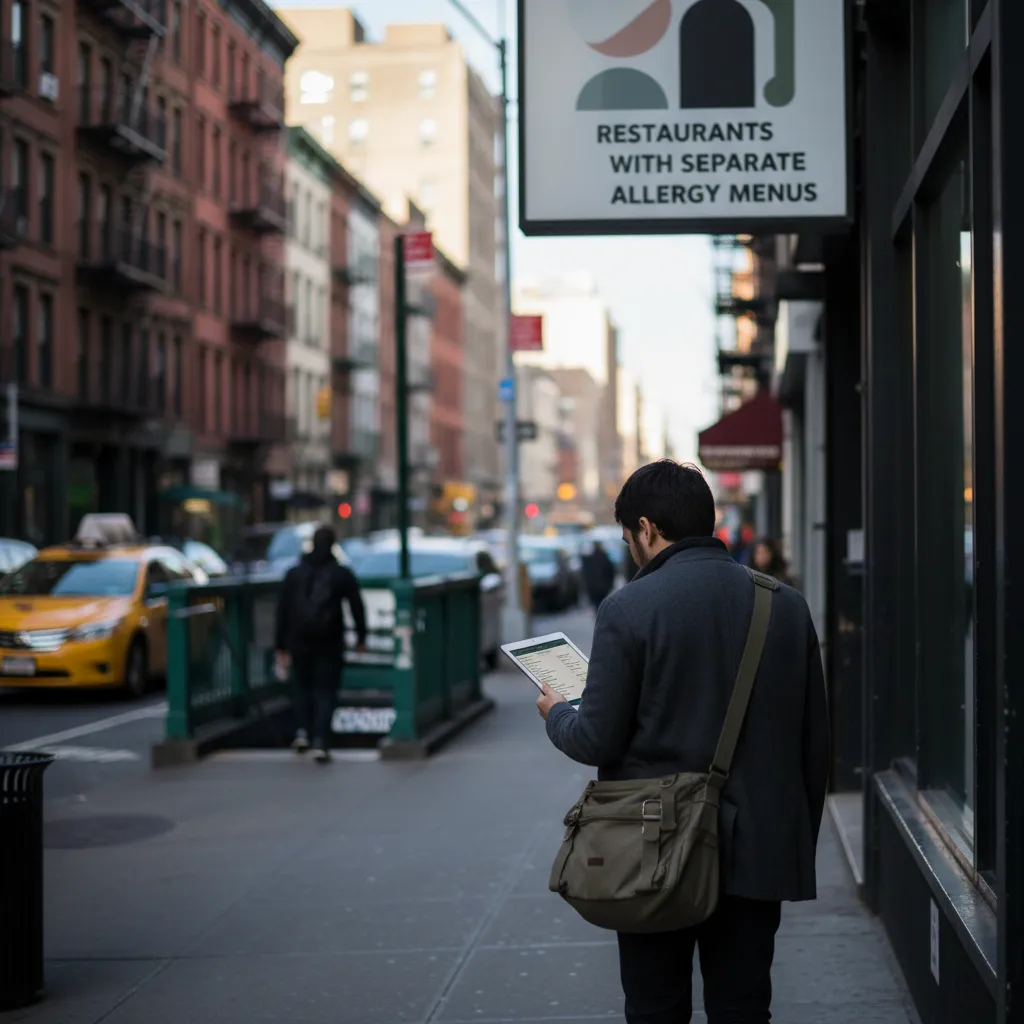 Local NYC scene for NYC Restaurants With Separate Allergy Menus.