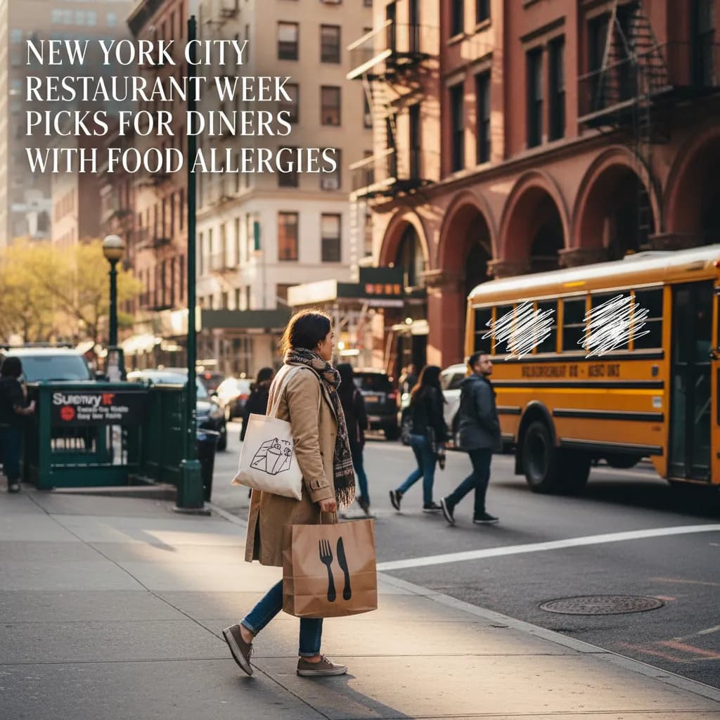 Local NYC scene for NYC Restaurant Week Picks For Diners With Food Allergies.