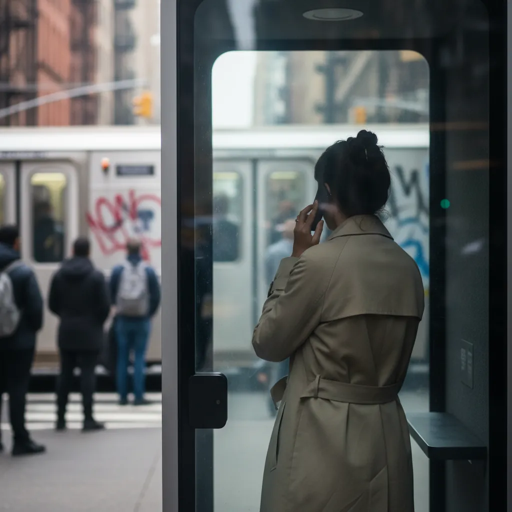 Local NYC scene for Private Booths And Quiet Spaces For Taking A Call Across NYC.