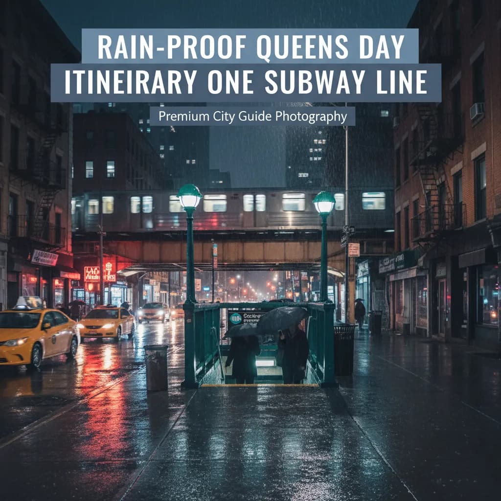 Cover image for Rain-Proof Queens Day Itinerary Using One Subway Line in NYC.