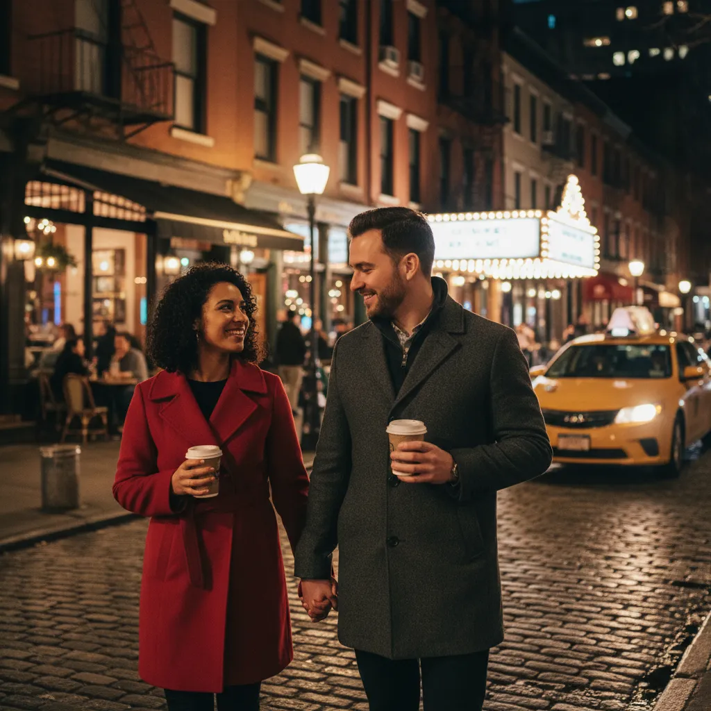 Cover image for Sober Valentine’s Day Dates Across NYC Before A Movie in NYC.