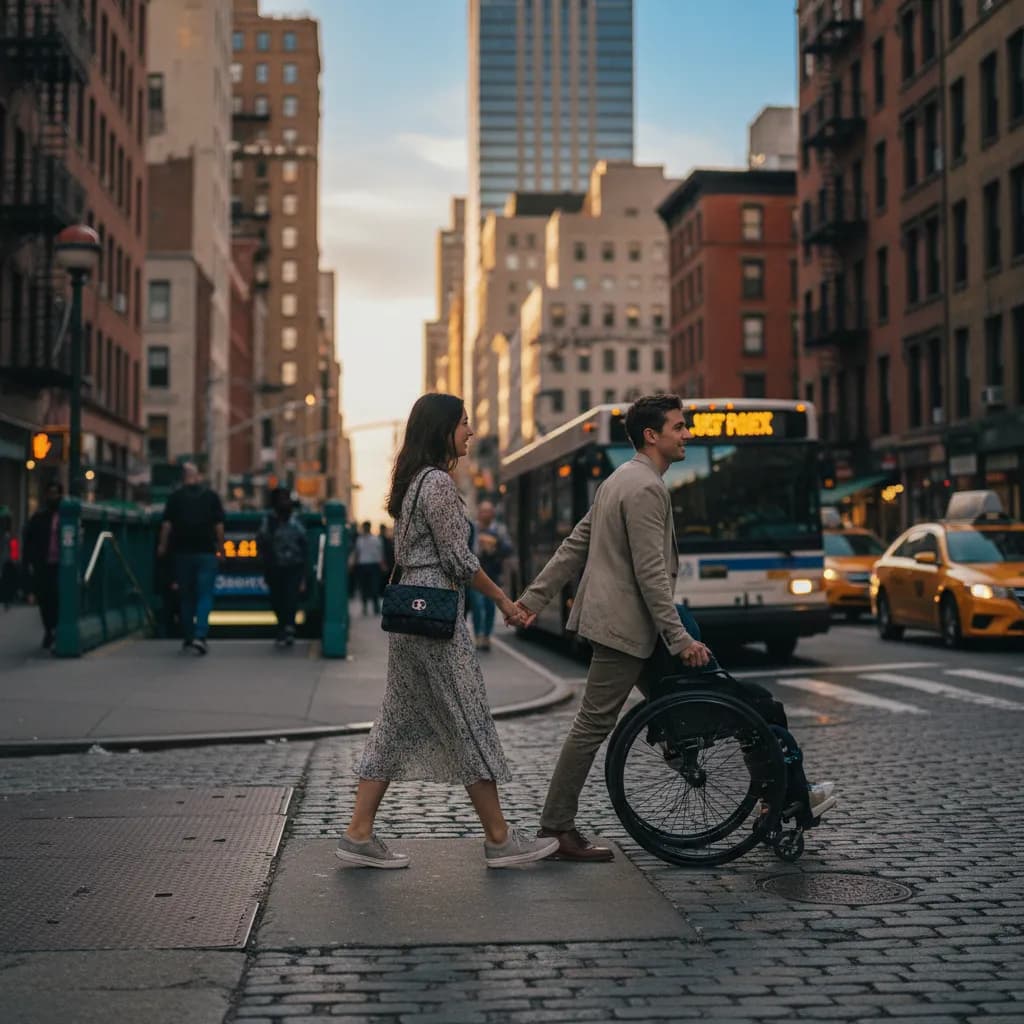 Local NYC scene for Step-Free NYC Date Itinerary From Morning To Night.