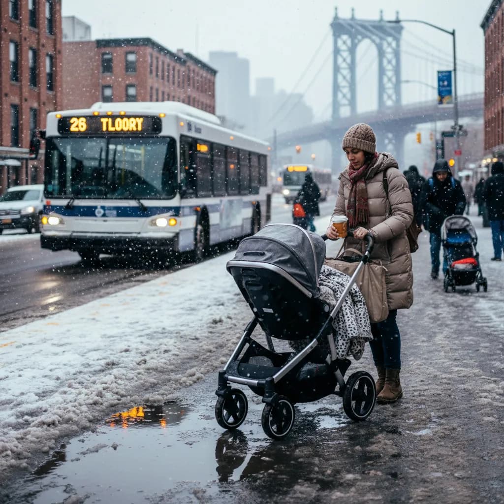 Local NYC scene for Winter NYC Outings Built Around Stroller-Friendly Transit.