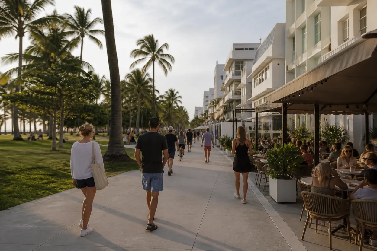 Miami experience scene for jimmy horn jr. Miami Beach sprint route before brunch