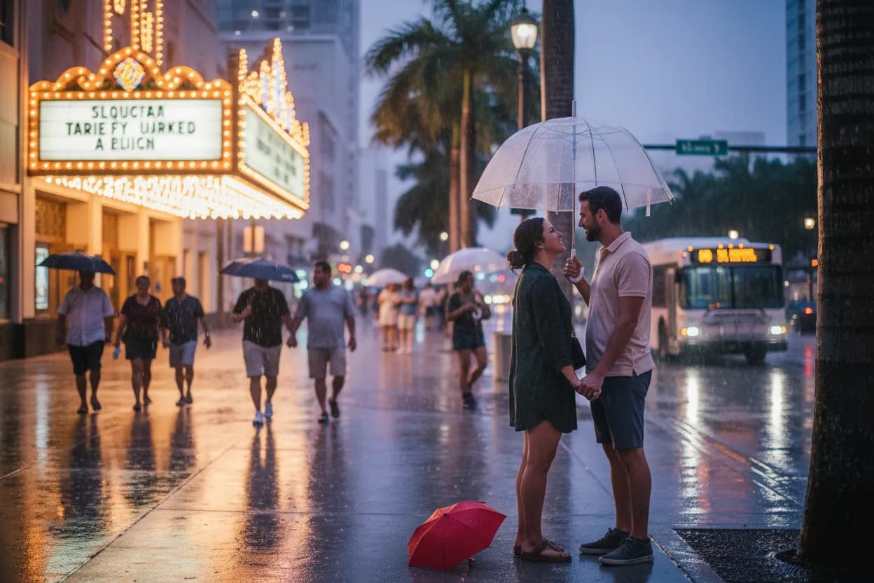 Realistic Miami scene for Miami Movie Guide for Rainy-Day Date Plans