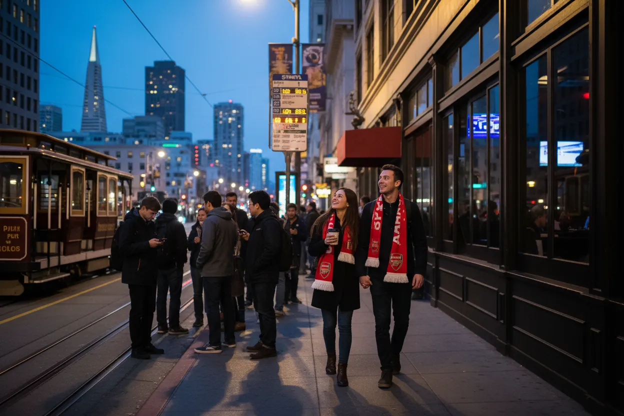 Practical city scene for arsenal vs dortmund: Where San Francisco Fans Can Watch Together