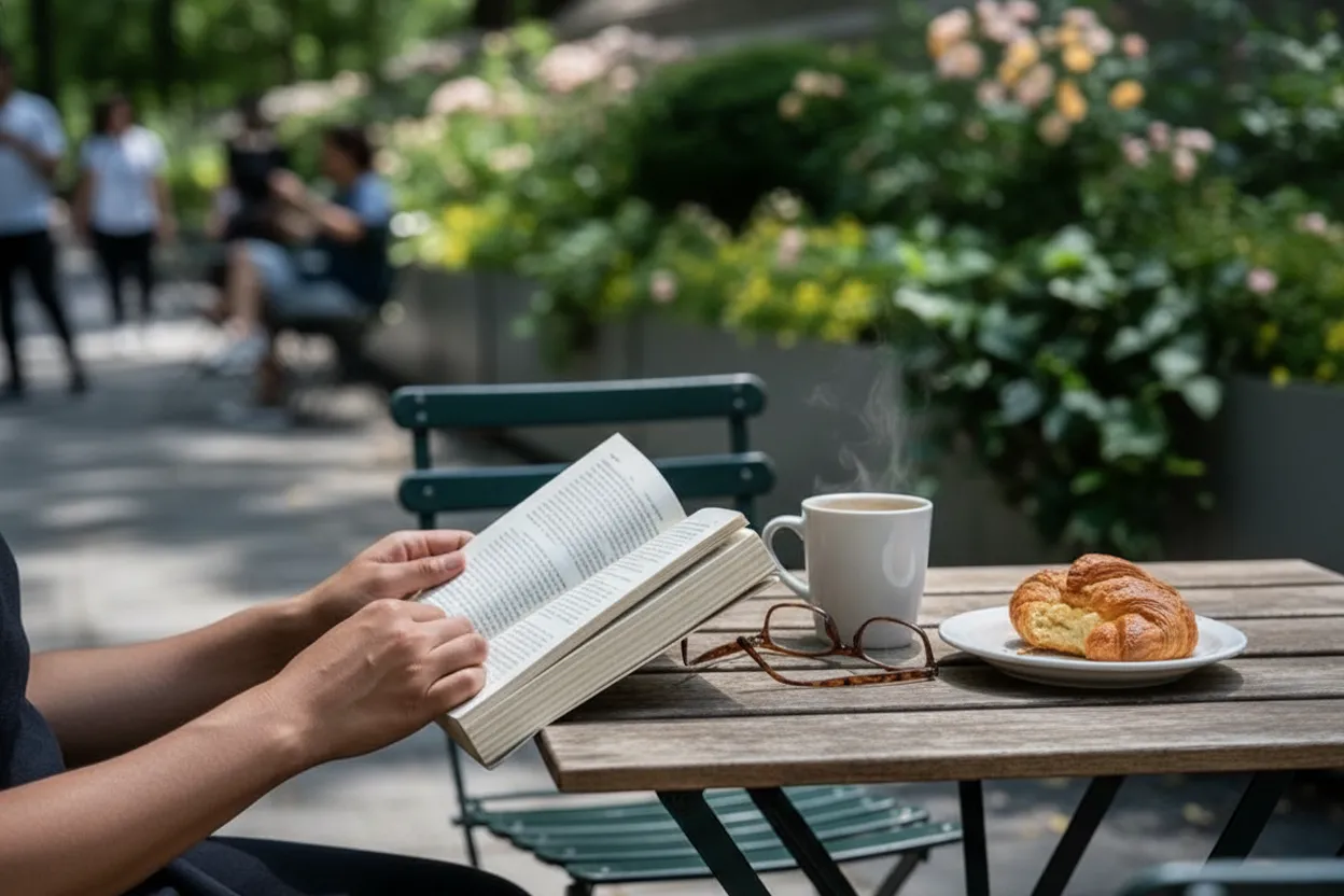 Editorial detail for Bryant Park Reading Room on a Hot Afternoon for Solo Midtown Reset Math