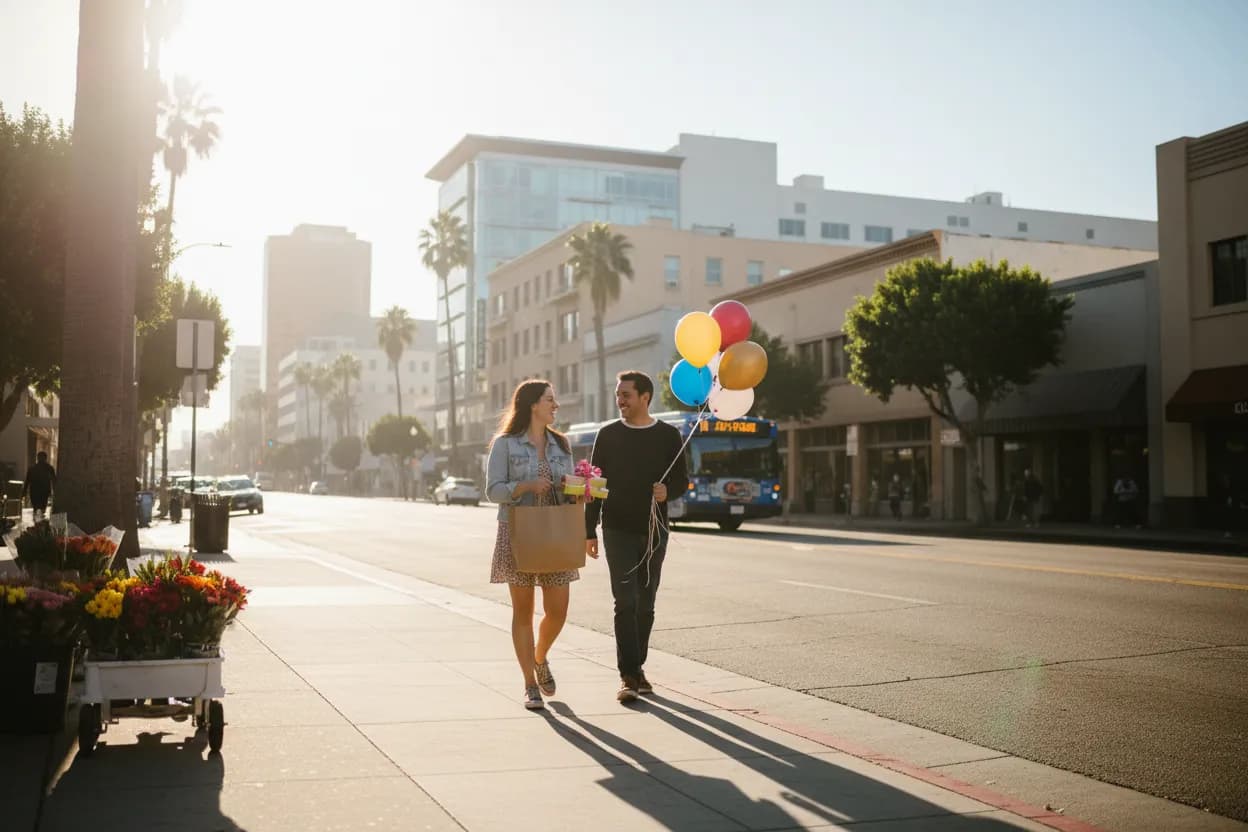 Practical city scene for LA Nothing Bundt Cakes Near Me for Birthday Runs