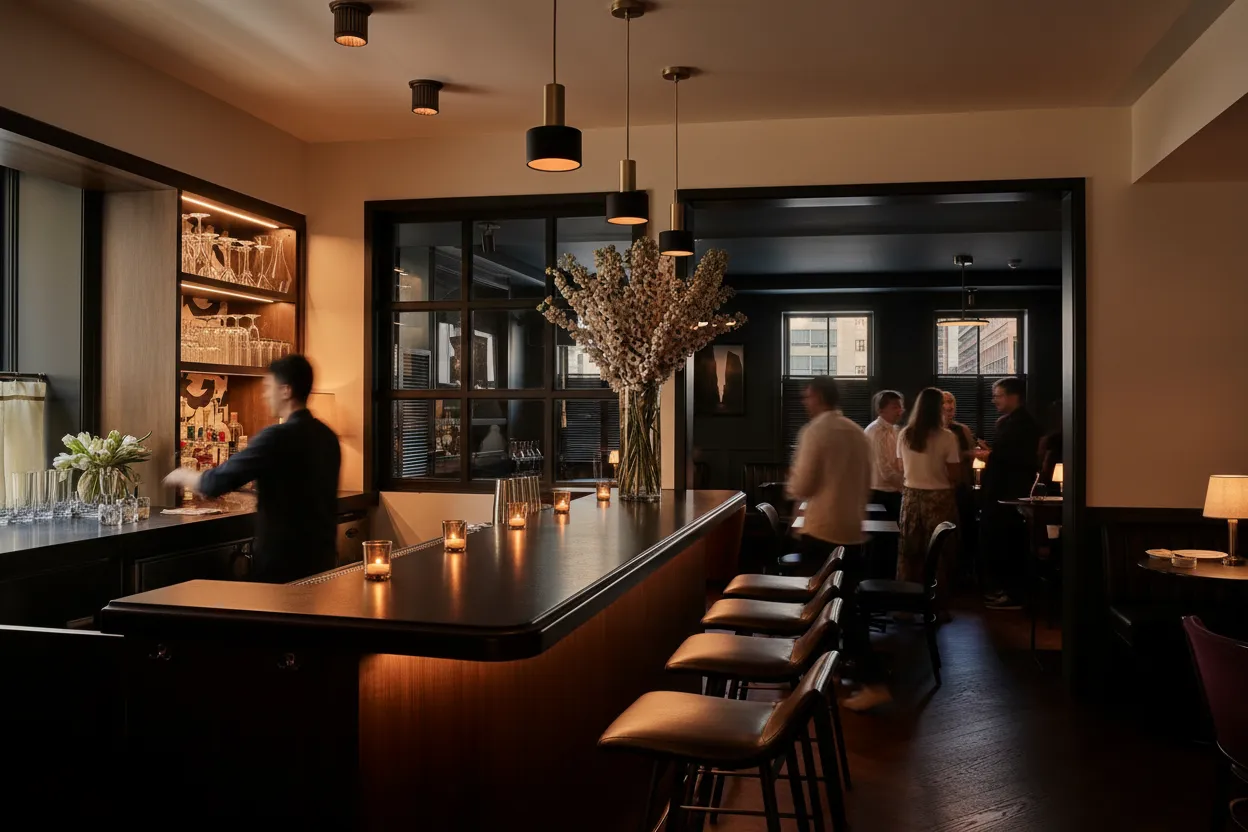 Cover scene for Pebble Bar After Rockefeller Center When Midtown Drinks Need an Elevator