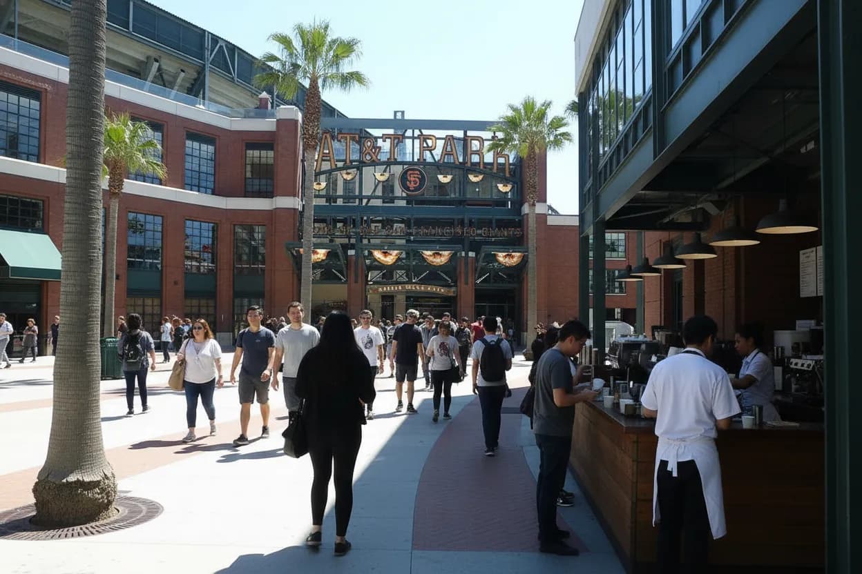 San Francisco experience scene for anthony volpe Watch Plan Near Oracle Park Coffee Stops