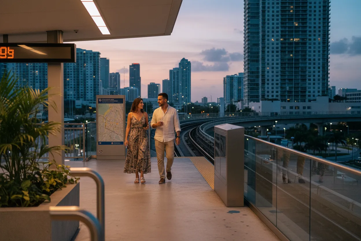 Practical city scene for MILA Miami Guide for Rooftop Dinner and Group Nights