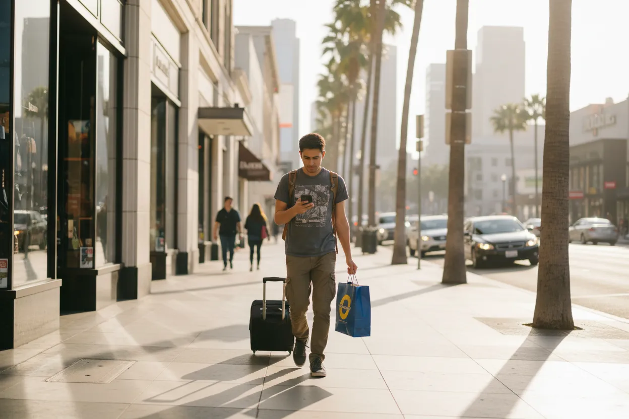 Practical city scene for LA Best Buy Guide for Travel Tech and Pickup