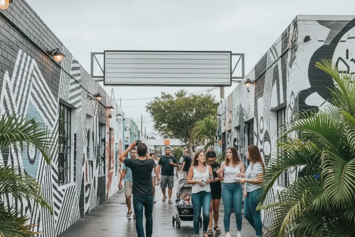 Miami experience scene for stassi schroeder Watch Party Dinner Route In Wynwood Miami
