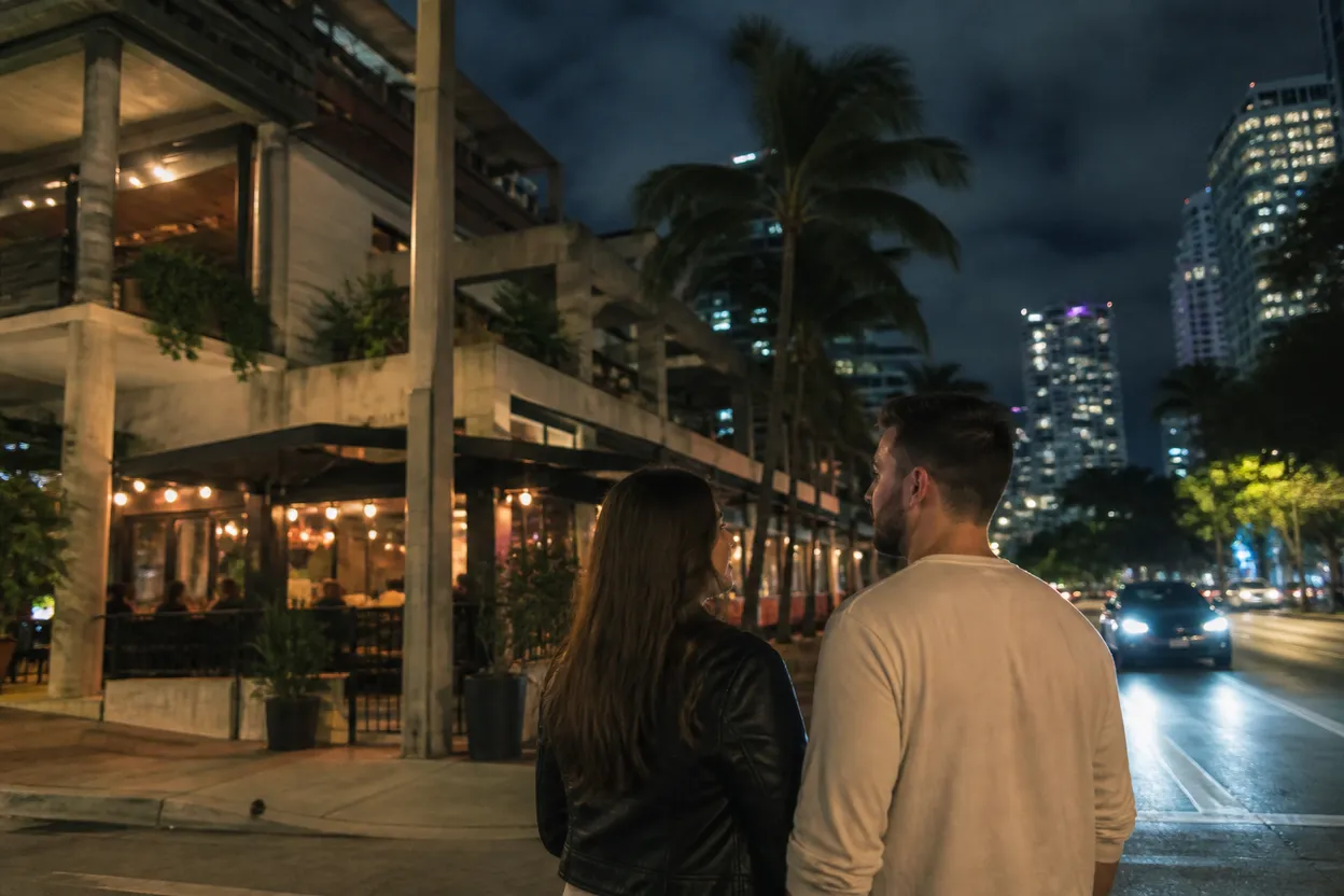 Practical city scene for george lombard jr: A Miami Night Out With Backups