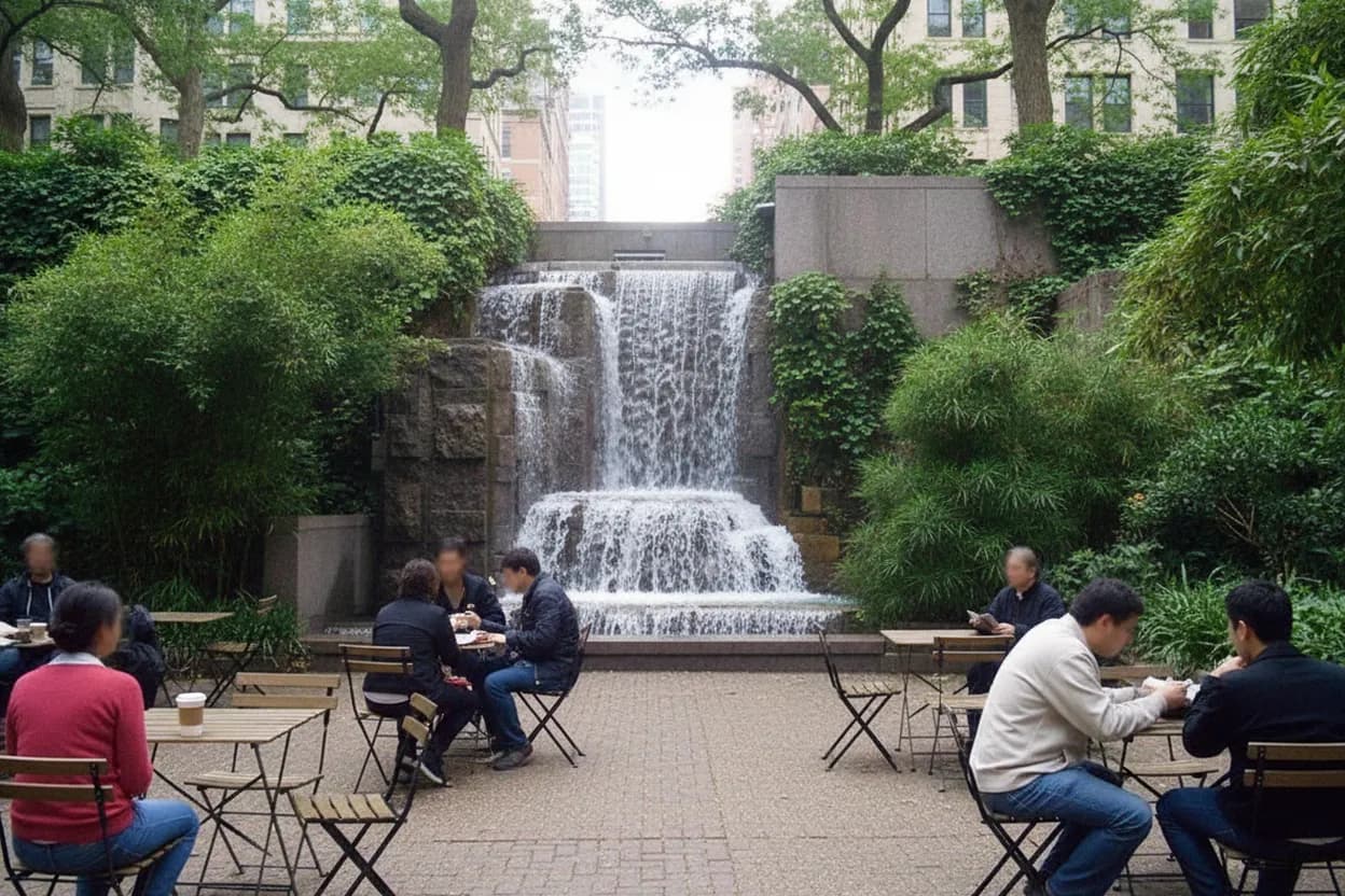 Cover scene for Greenacre Park Waterfall Lunch When Midtown Needs a Five-Minute Escape