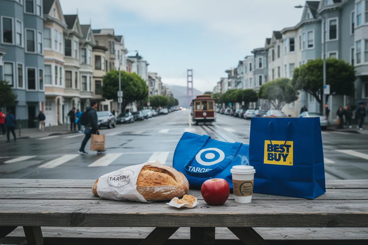 Realistic San Francisco scene for San Francisco Best Buy vs Target Guide for Errand Runs