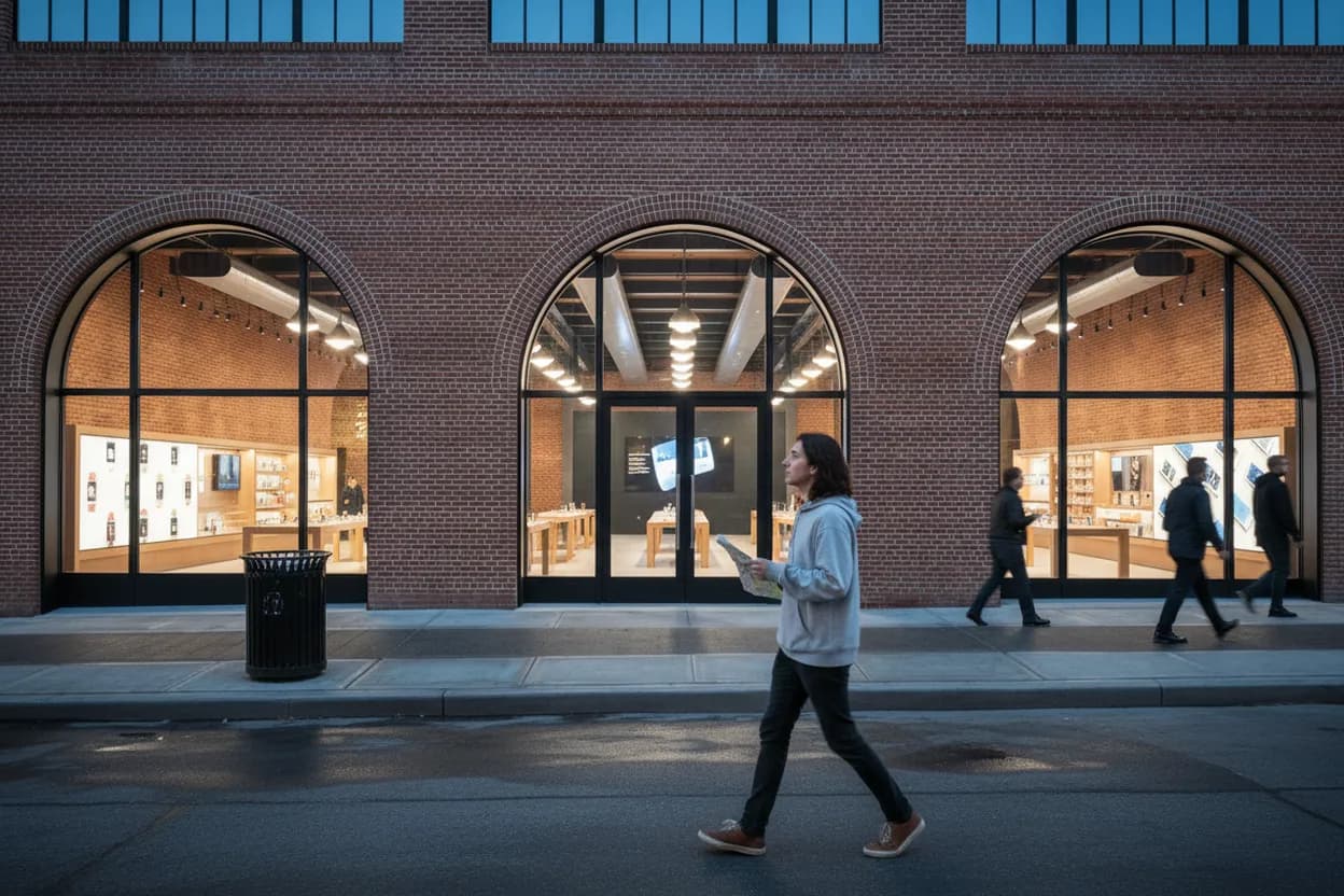 NYC experience scene for Williamsburg Apple Store Setup Stop Before a Student Device Goes to Class