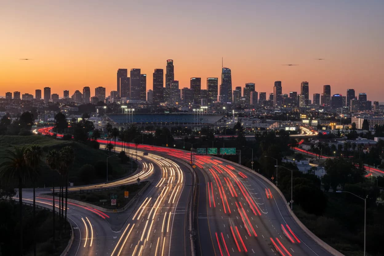 Realistic city scene for astros vs padres: A Los Angeles Sports and Social Plan