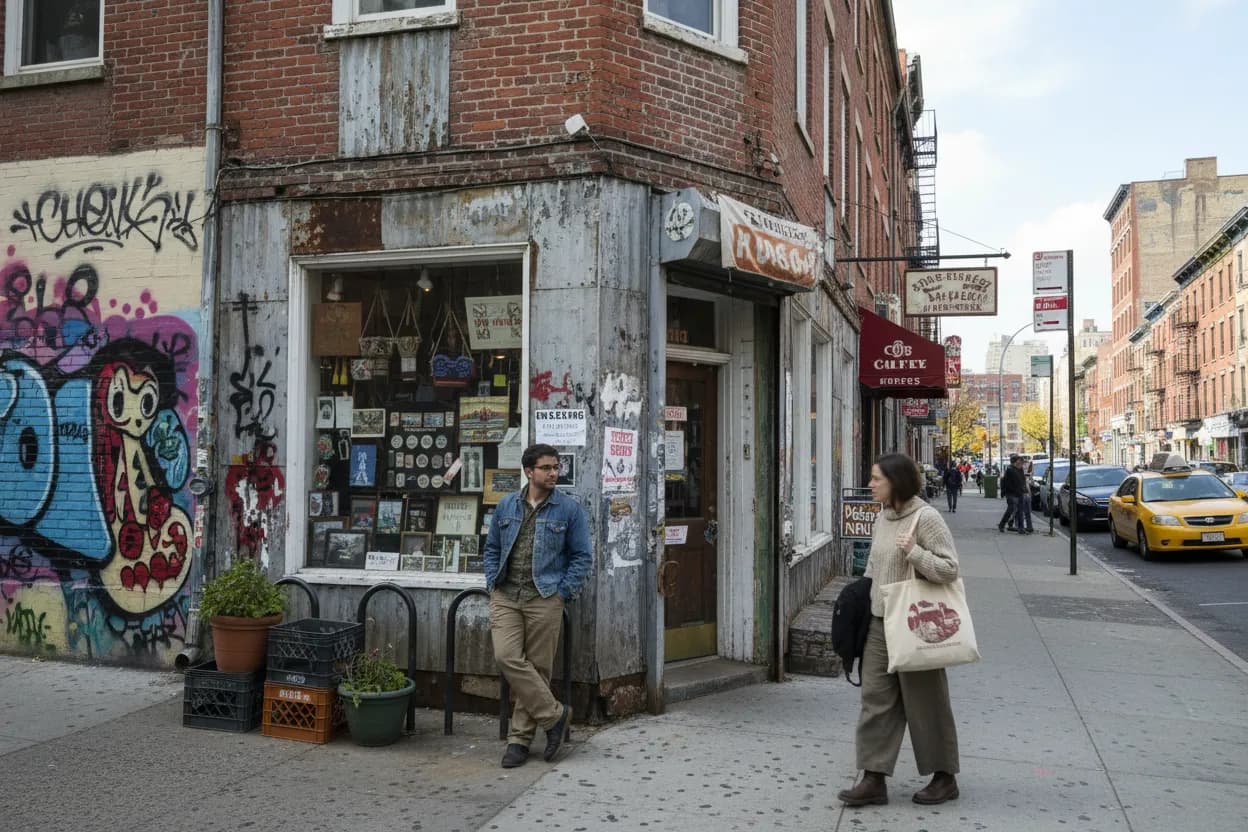 Cover scene for City Reliquary Side-Room Browse When Williamsburg Rain Kills the Waterfront Plan