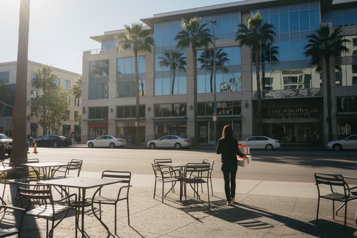 Realistic Los Angeles scene for LA Nothing Bundt Cakes Near Me for Birthday Runs