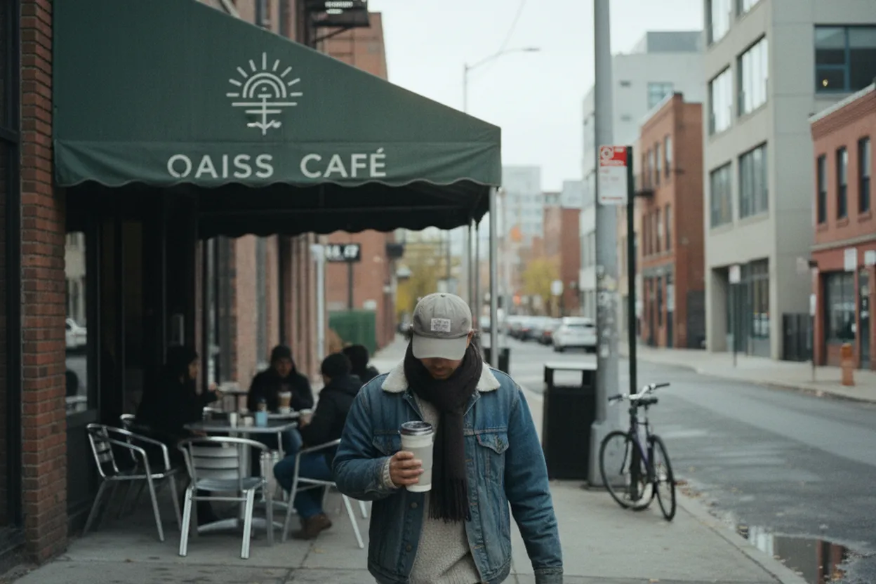 NYC experience scene for Oasis Cafe LIC: Late Dessert When the Waterfront Walk Runs Long