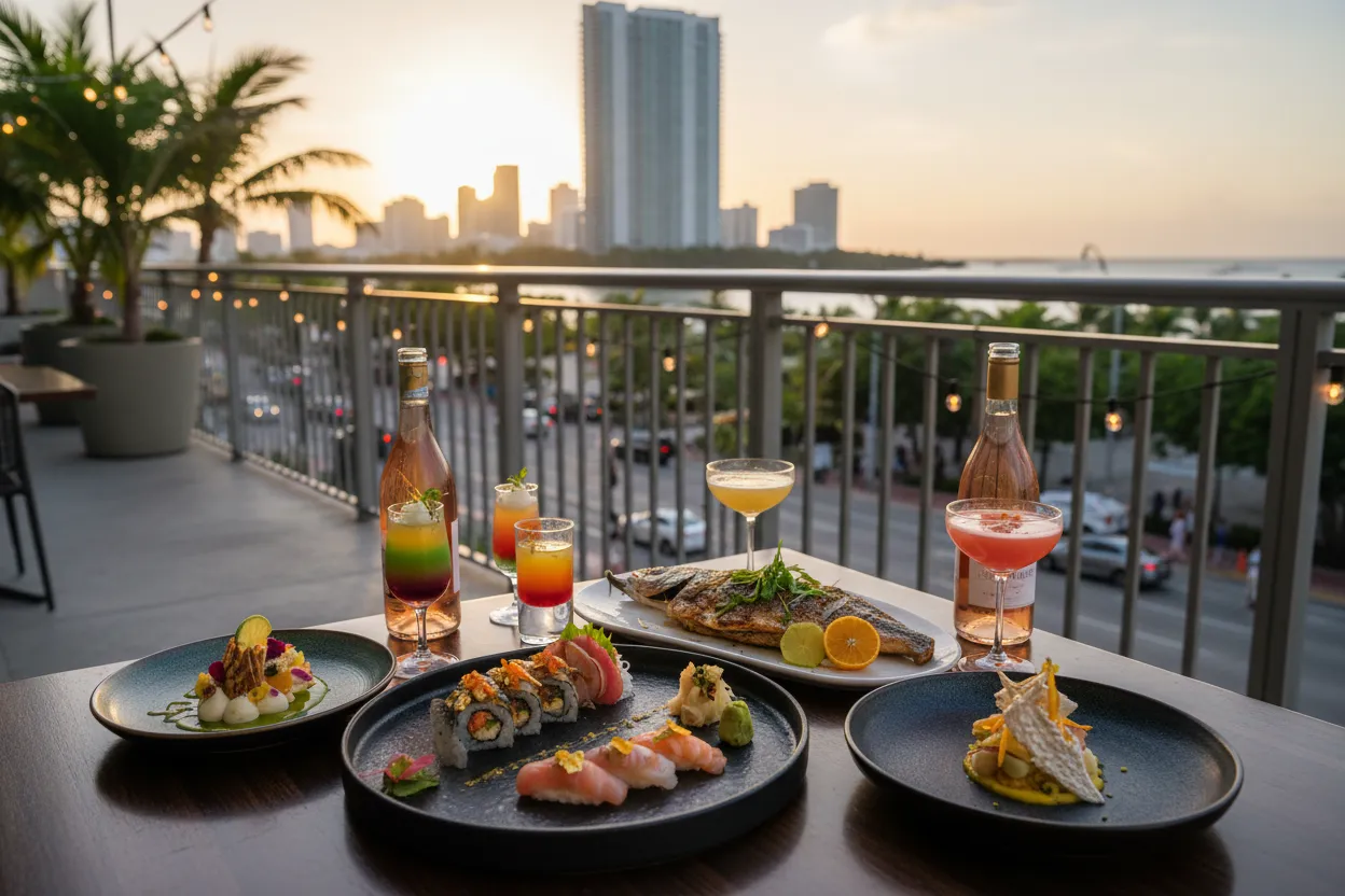 Realistic Miami scene for Sexy Fish Miami Guide for Big Night Dinner Plans