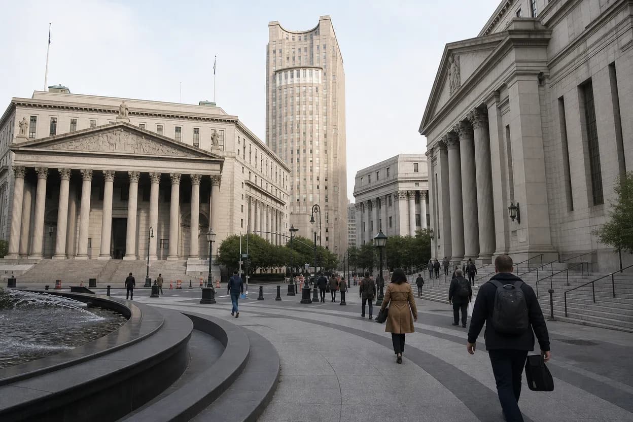 New York City experience scene for trump bbc discovery order pause: NYC student courthouse route