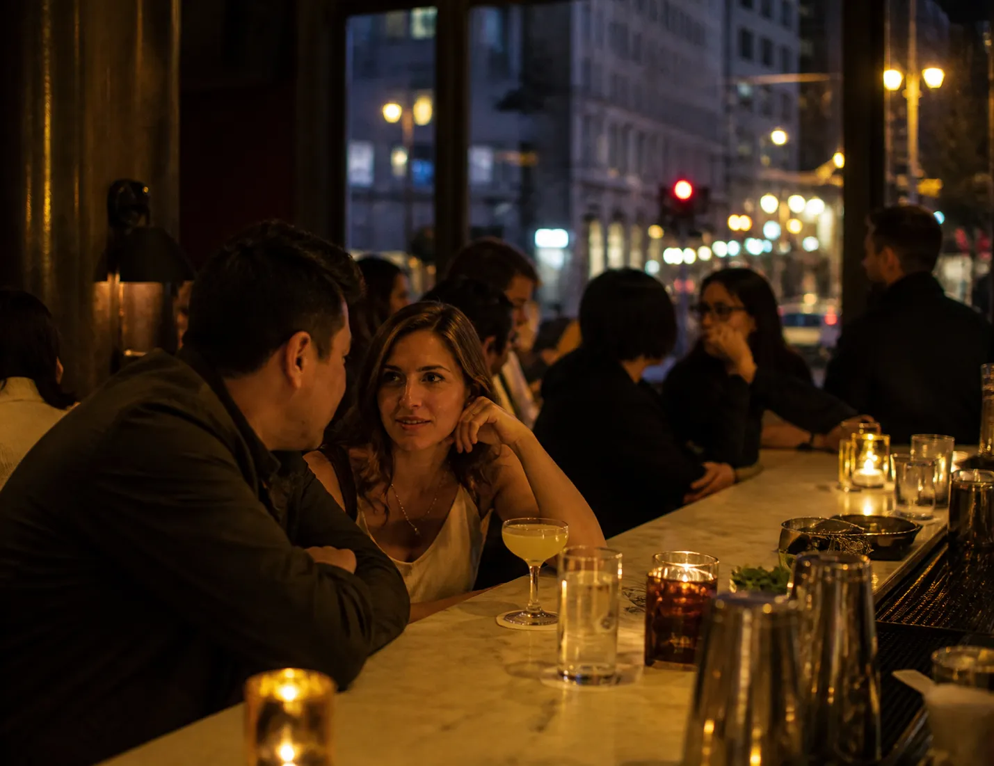 Local scene for monica barbaro Bar Night Route for San Francisco Movie Fans in San Francisco