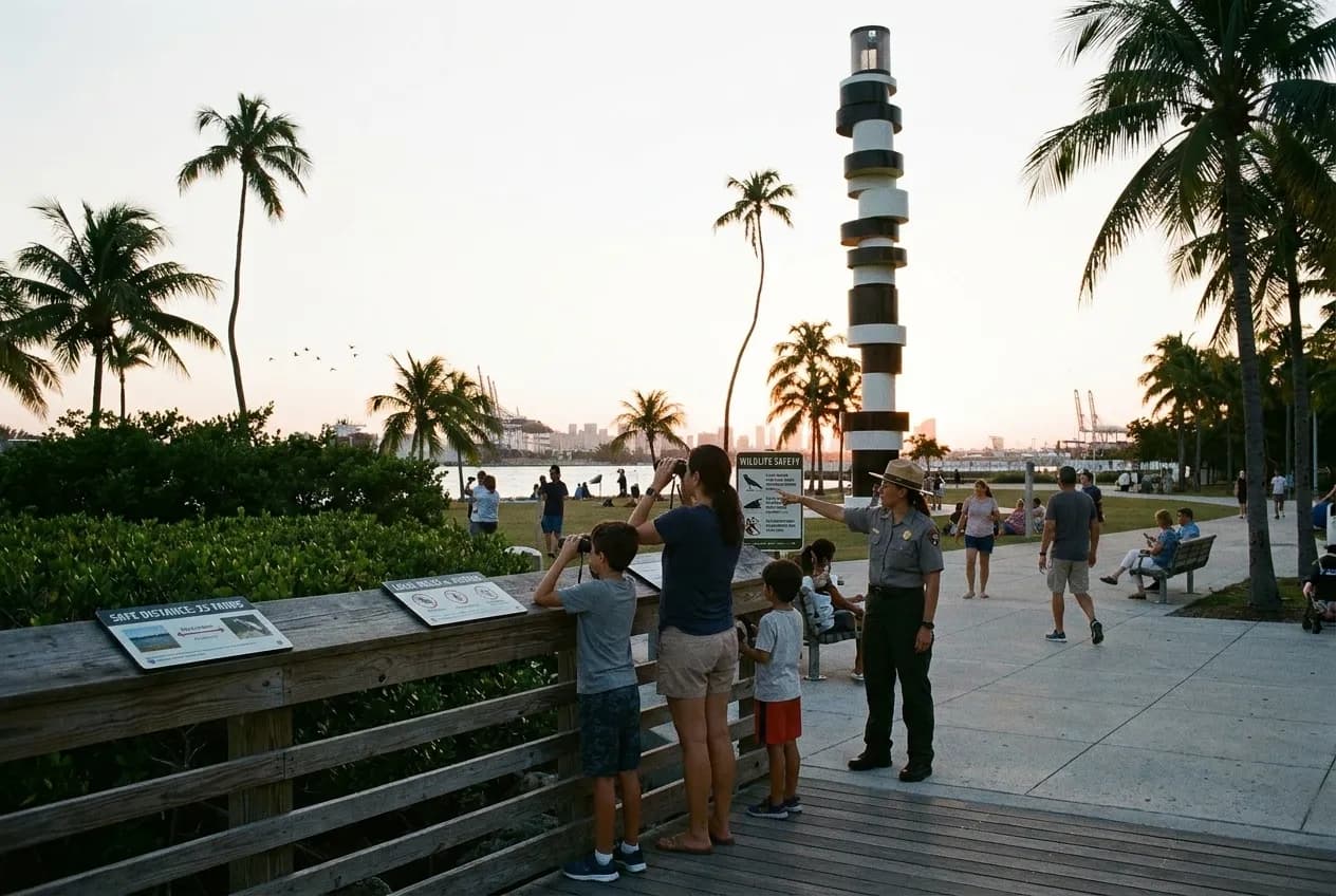 Local scene for Yellowstone Bison Video Footage Context: Free Miami Wildlife Viewing Safety Rules in Miami