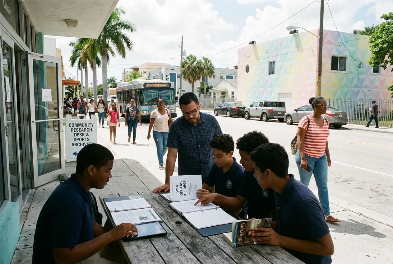 Local scene for Coco Gauff Career Timeline: Miami Student Athlete Biography Project Verification Guide in Miami