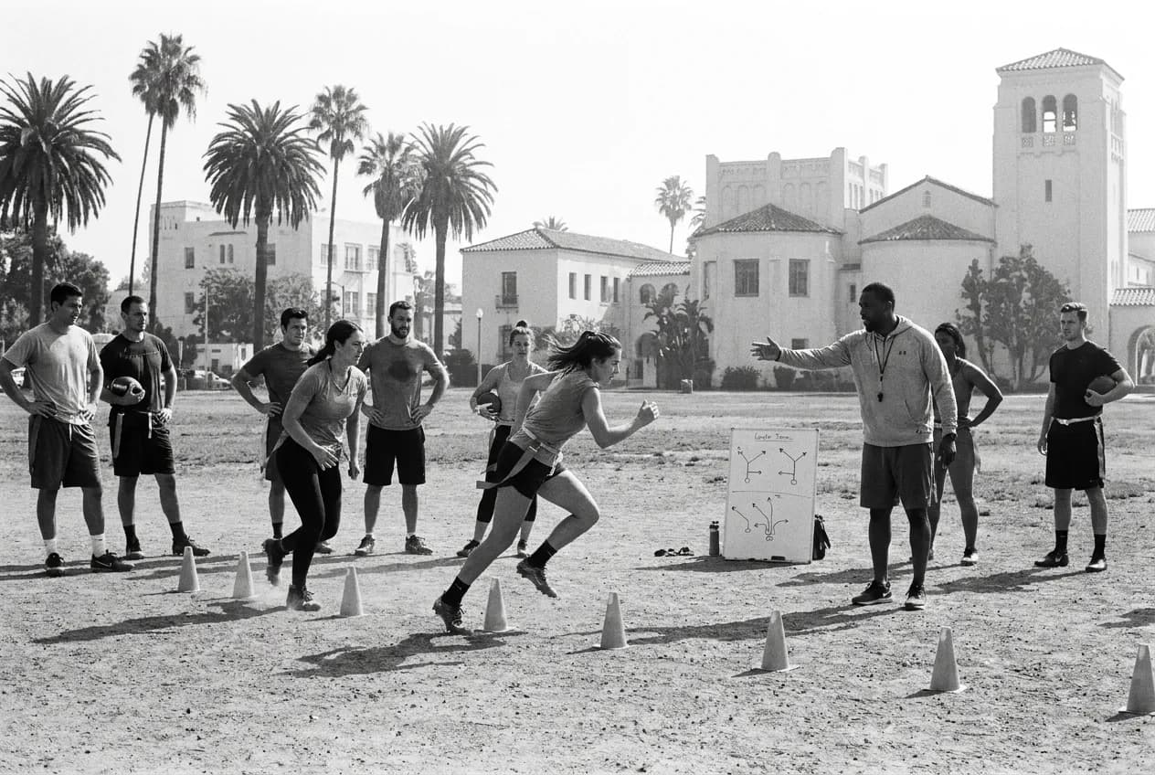 Cover for Zay Flowers Route Running Drills: LA Flag Football Leagues Teaching Receiver Technique in Los Angeles