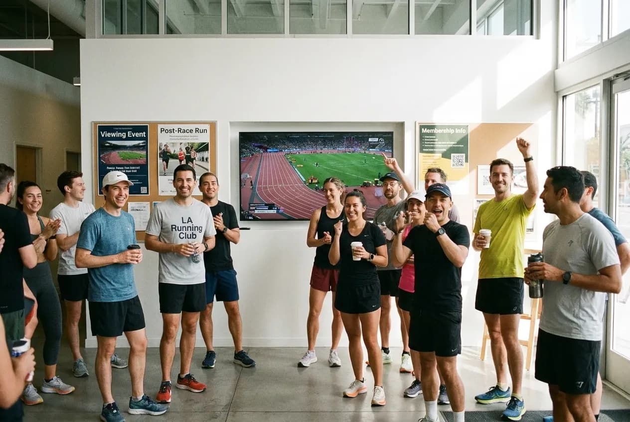 Local scene for Natasha Ward Track and Field Performance: LA Running Club Social Viewing Events in Los Angeles