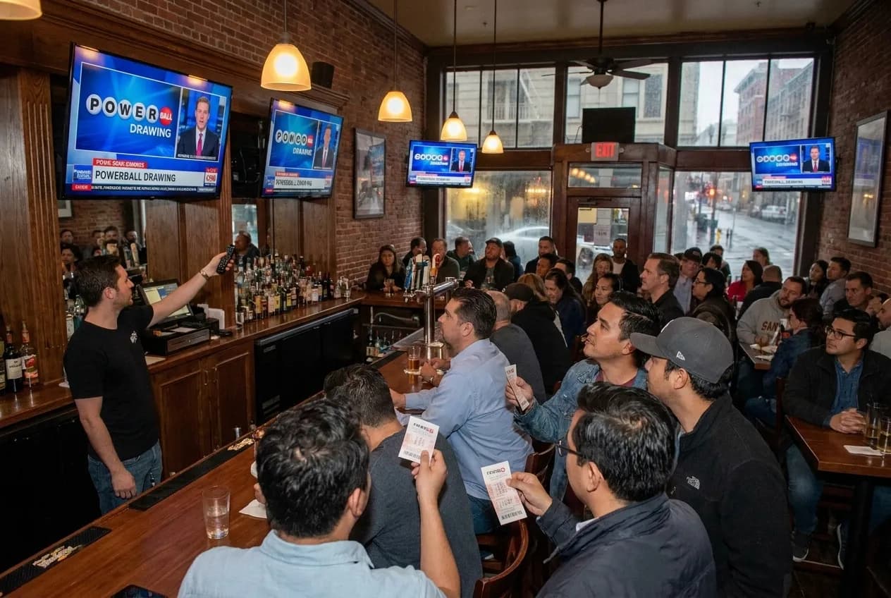 Cover for Lottery Powerball Jackpot Drawing Watch: SF Weekend Social Gathering Spots Verified in San Francisco