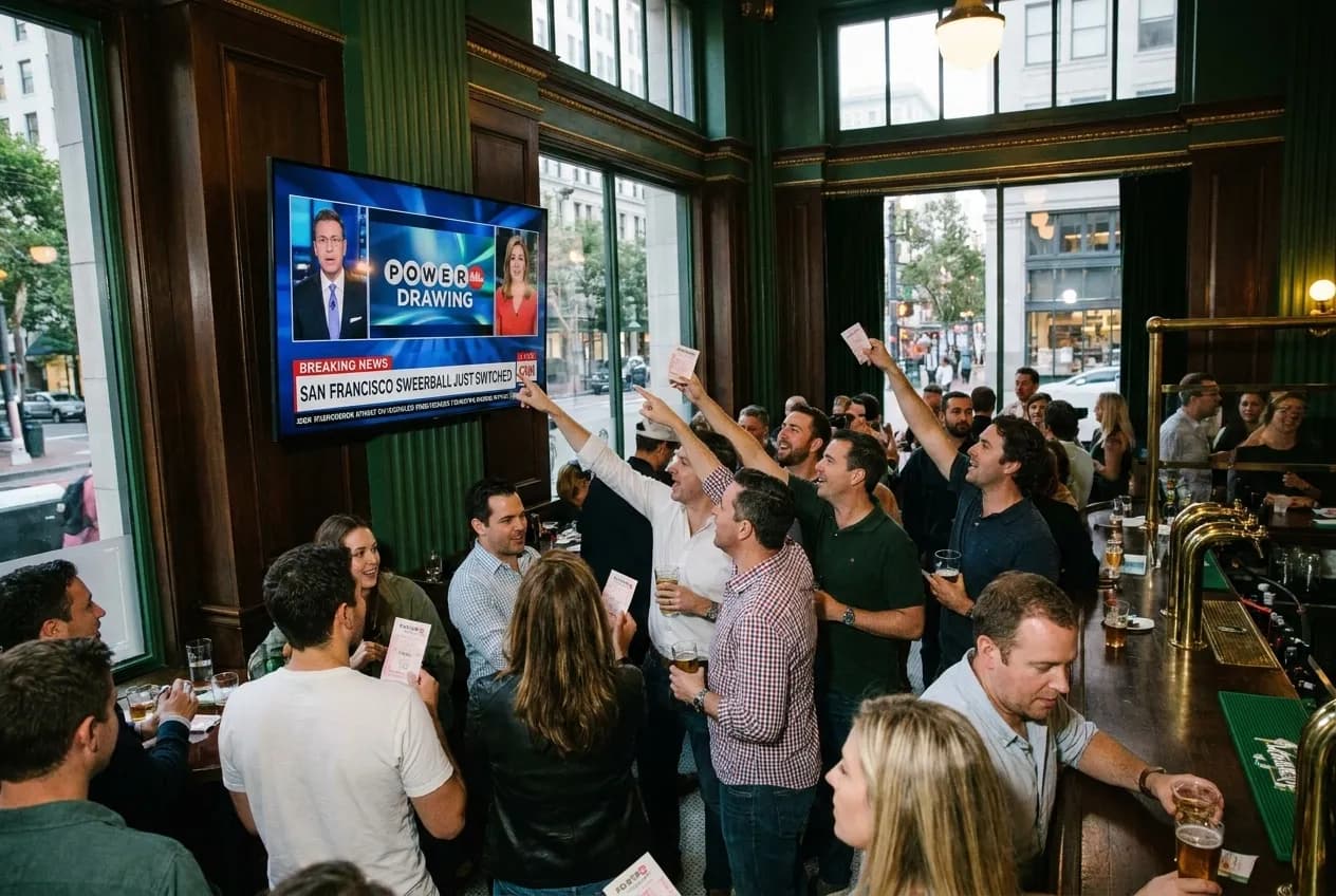 Editorial detail for Lottery Powerball Jackpot Drawing Watch: SF Weekend Social Gathering Spots Verified in San Francisco
