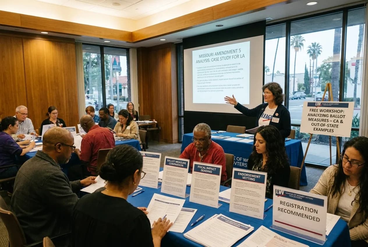 Editorial detail for Missouri Amendment 5 Research Model: Free LA Ballot Measure Analysis Workshops in Los Angeles