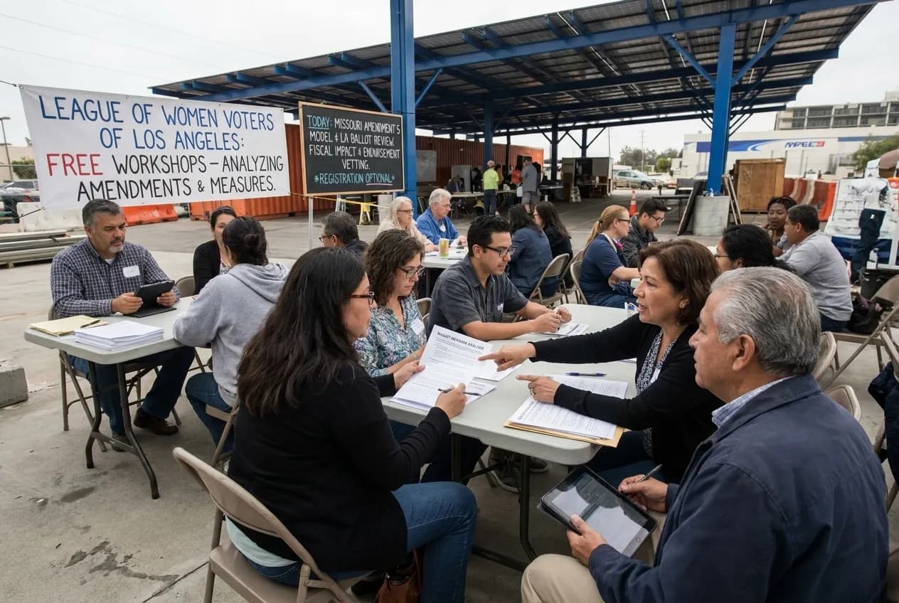 Local scene for Missouri Amendment 5 Research Model: Free LA Ballot Measure Analysis Workshops in Los Angeles