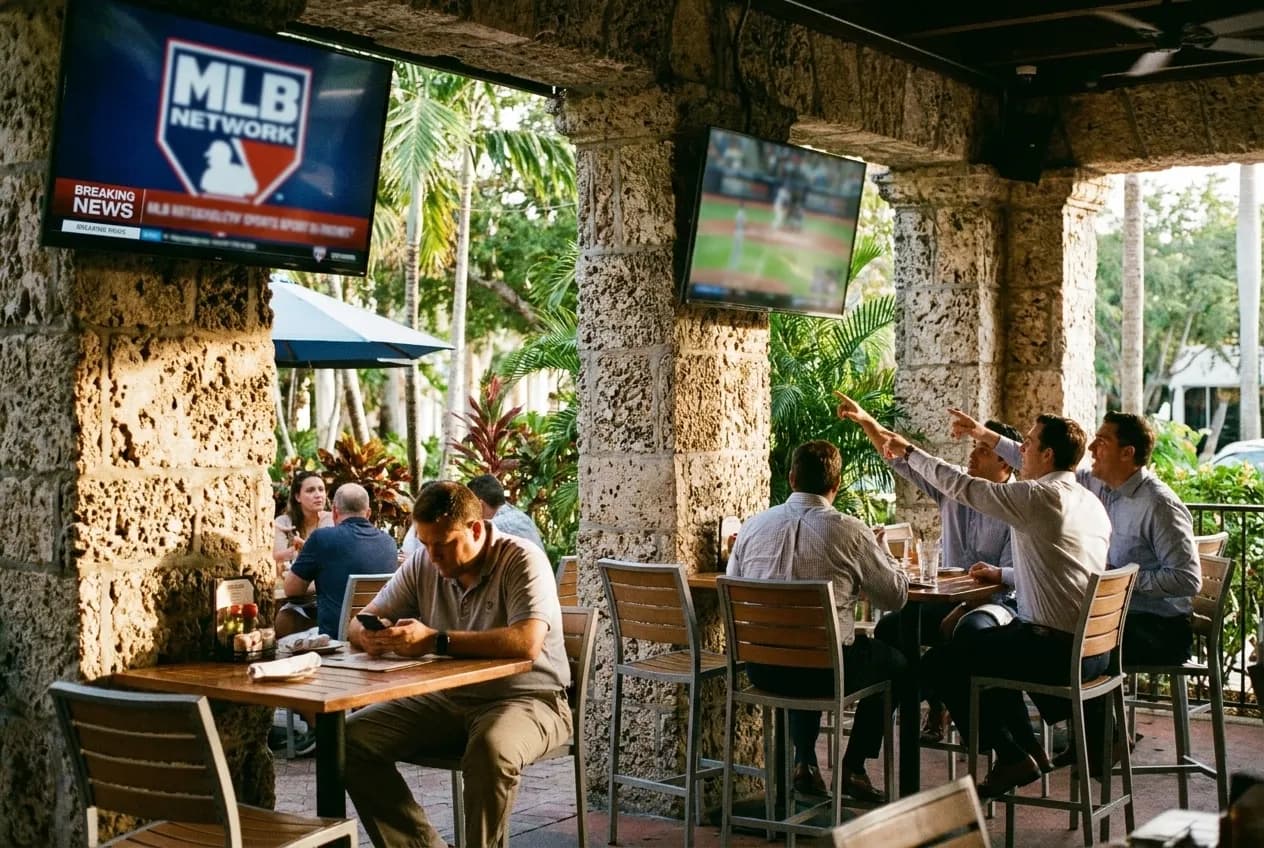 Local scene for Phillies Trade Deadline: Miami Restaurants with MLB Network and Trade Coverage in Miami