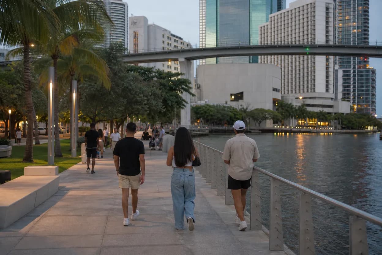 Miami experience scene for Free Miami Bayfront Walks Guided by 2026-27 winter weather predictions