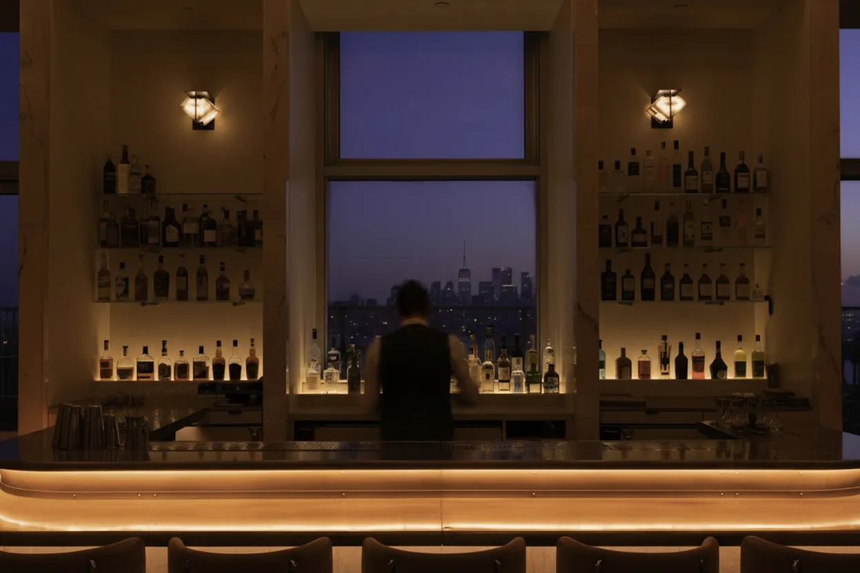 Cover scene for Overstory for a Splurge Skyline Drink When FiDi Guests Want the View