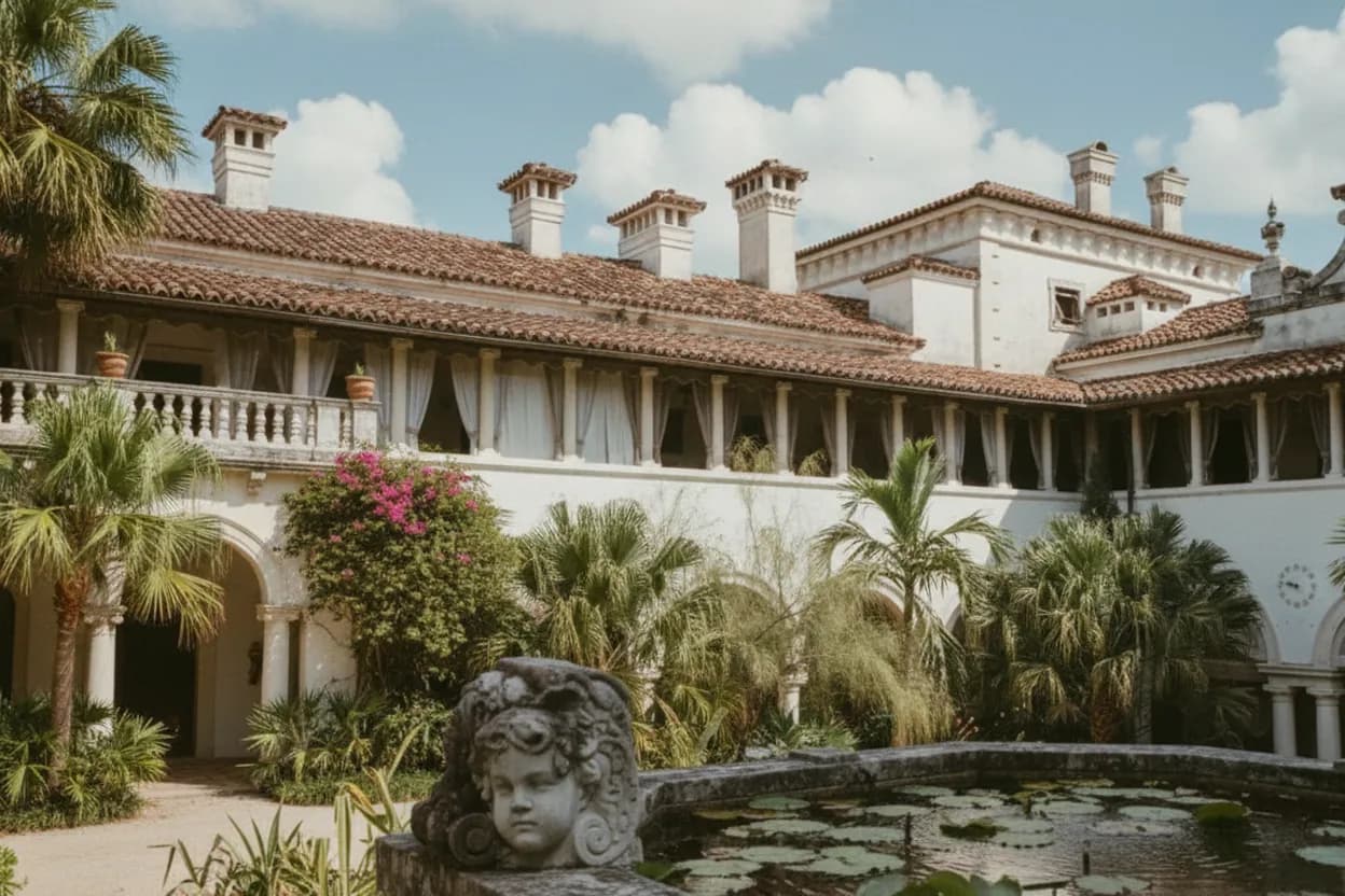 Editorial detail for scott eastwood Film Backdrop Walk Through Vizcaya Miami