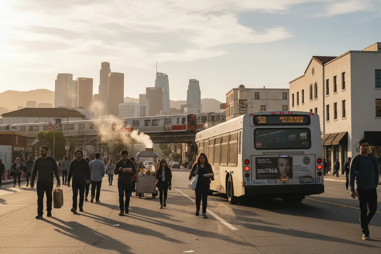Realistic Los Angeles scene for LA Chinese Food Near Me Across the City