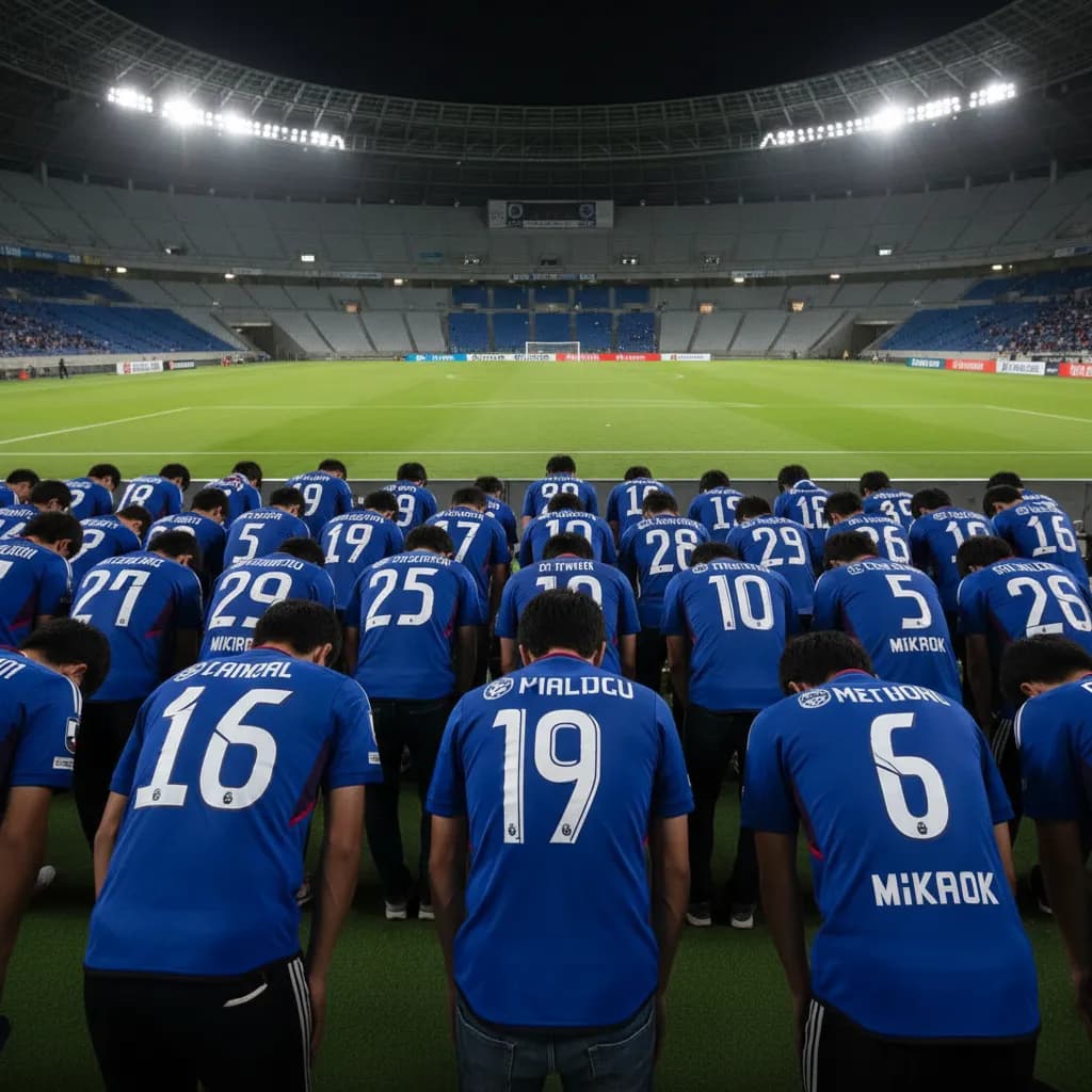 Two pairs of boots symbolize Japan's deadly attacking duo