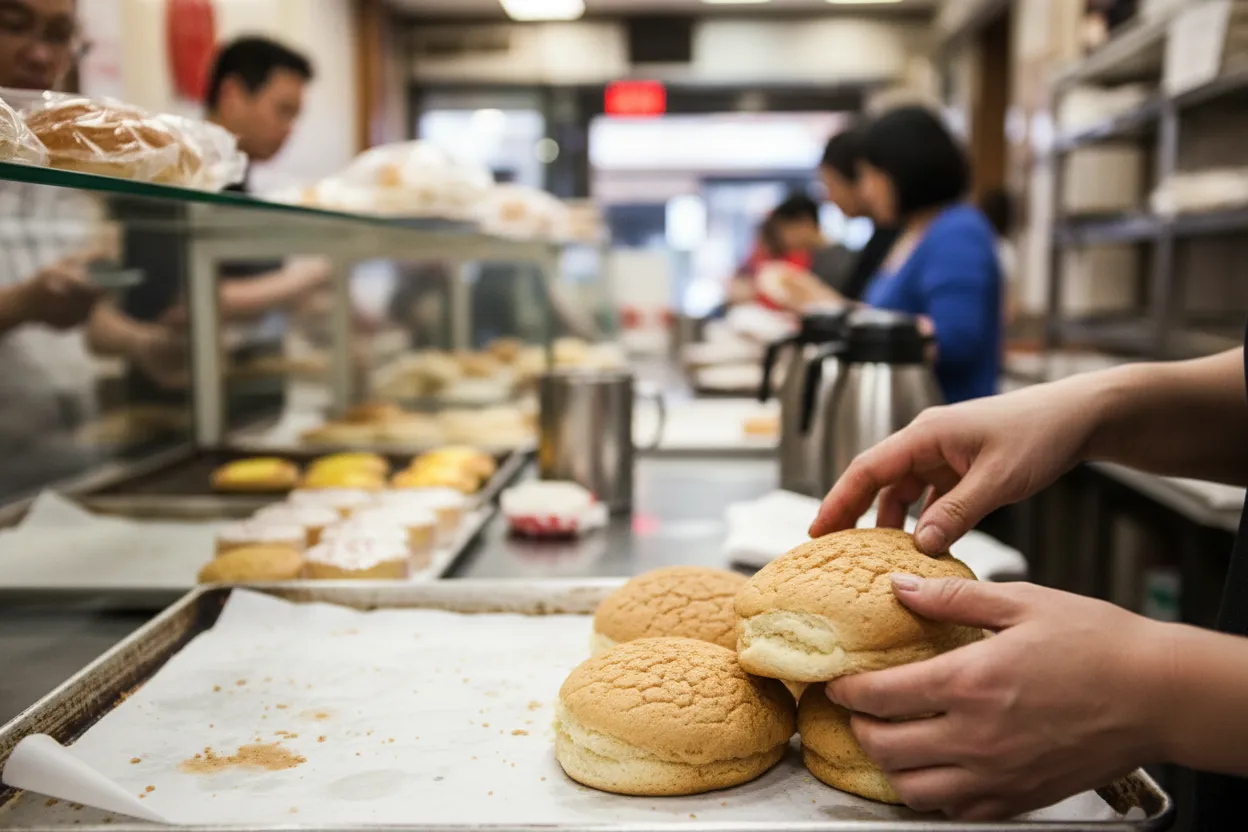 Editorial detail for Kam Hing Coffee Shop in Chinatown: Sponge Cake Before Canal Street Errands