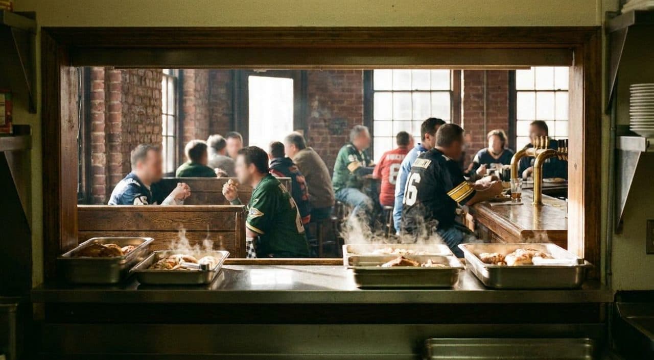Kansas City Burnt Ends Before Kickoff as monica raymund chicago fire exit Loops on the Bar TV in Westport - scene