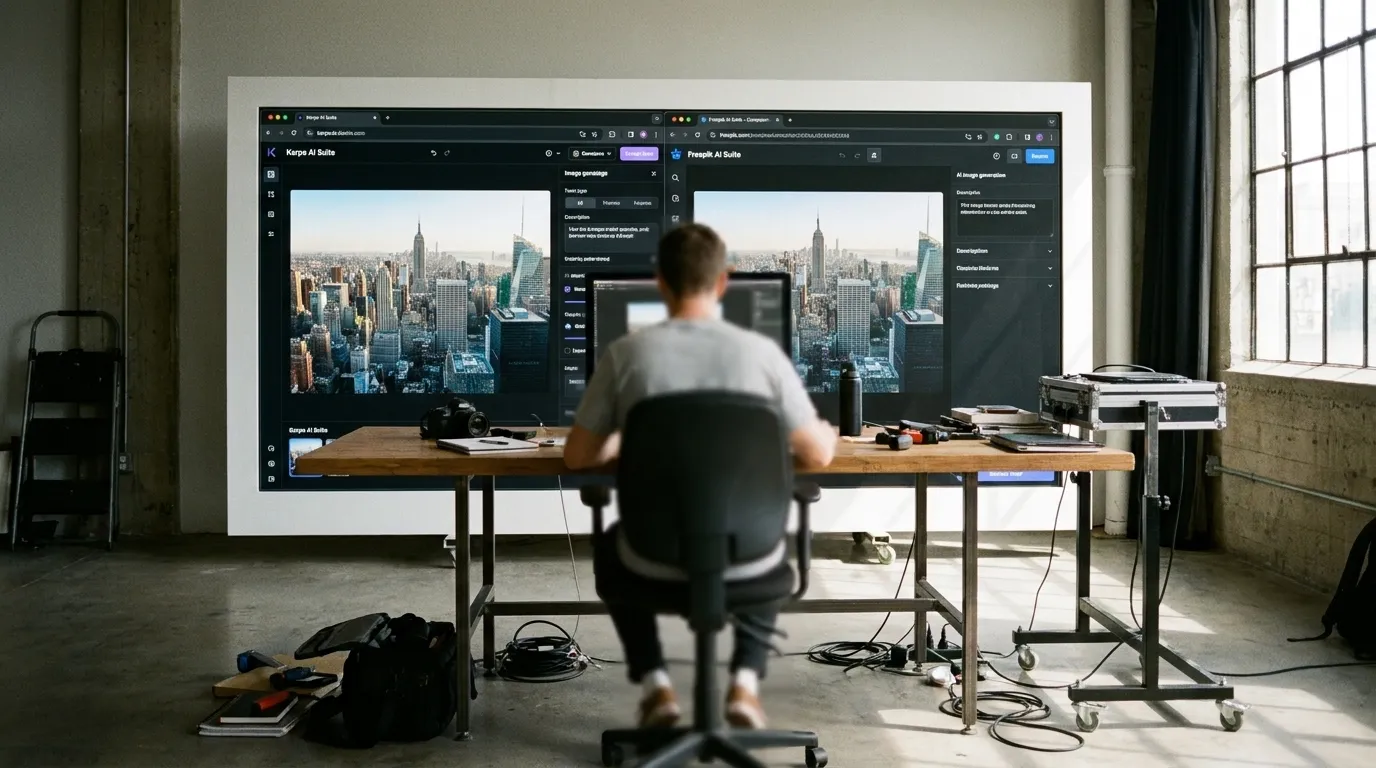 Photorealistic Karpo versus Freepik AI Suite comparison scene 2