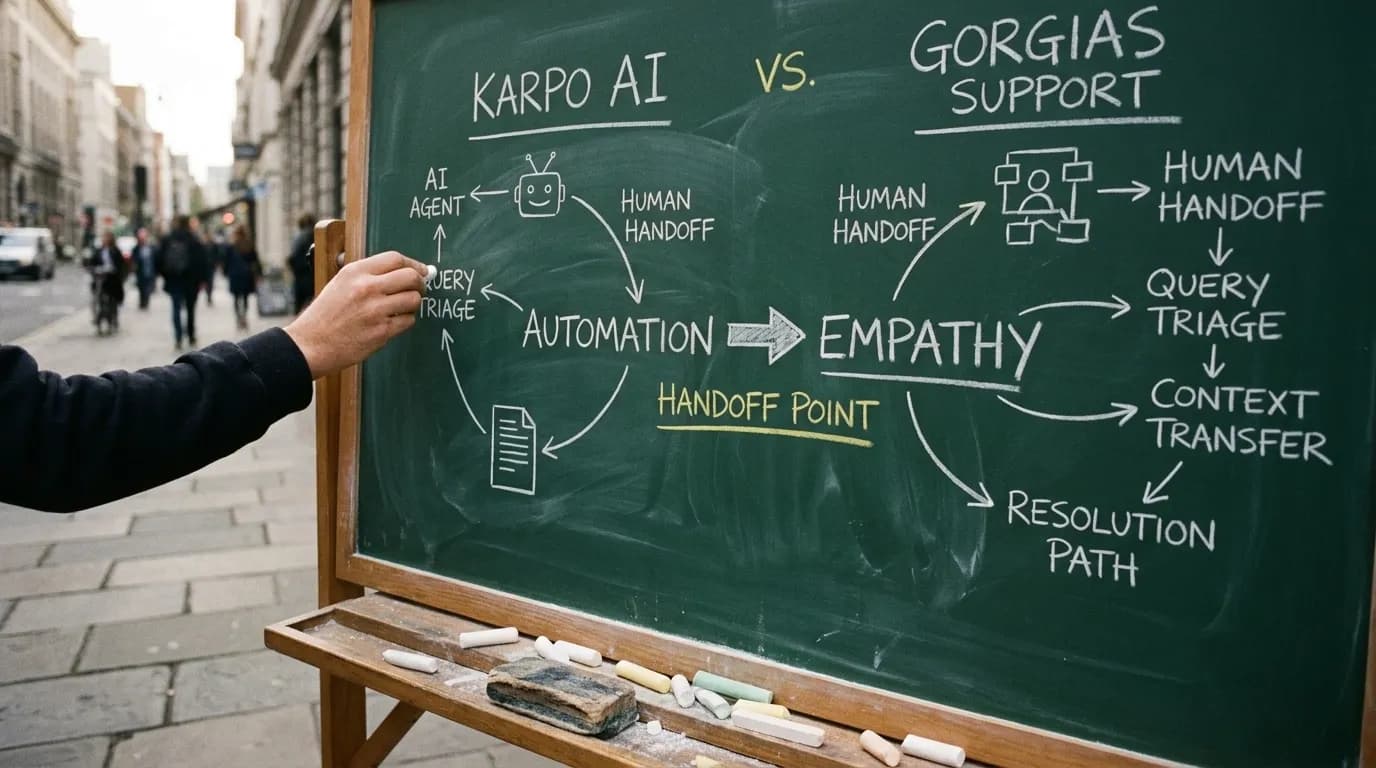 Photorealistic Karpo versus Gorgias comparison scene 3
