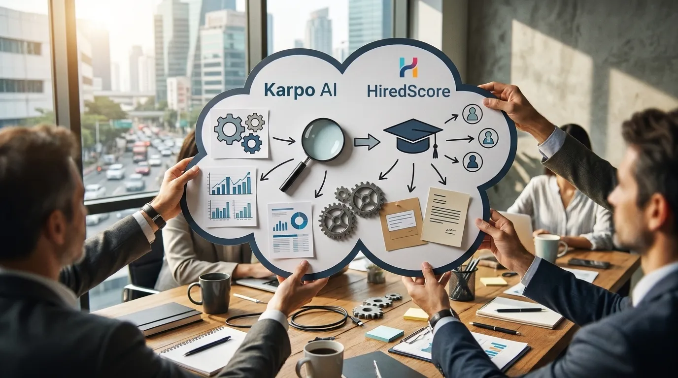 Photorealistic Karpo versus HiredScore comparison cover