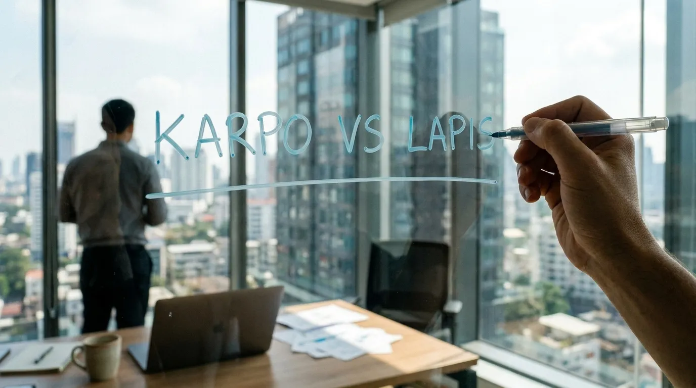 Photorealistic Karpo versus Lapis comparison cover