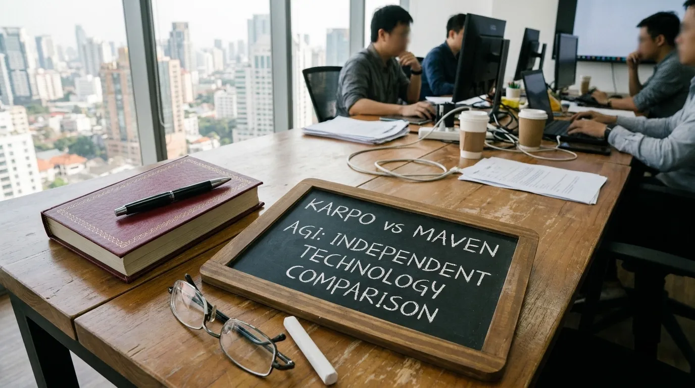 Photorealistic Karpo versus Maven AGI comparison cover